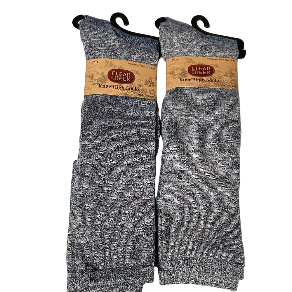 Clear Creek Woman’s Knee High Socks 4 Pairs Size 5-9 NWT